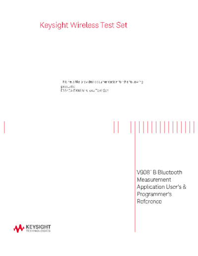 V9081-90001 V9081B Bluetooth User_2527s and Programmer_2527s Reference for E6640A [1724]