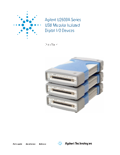 U2600A Series USB Modular Isolated Digital I O Devices - Data Sheet 5991-0665EN c20130701 [10]
