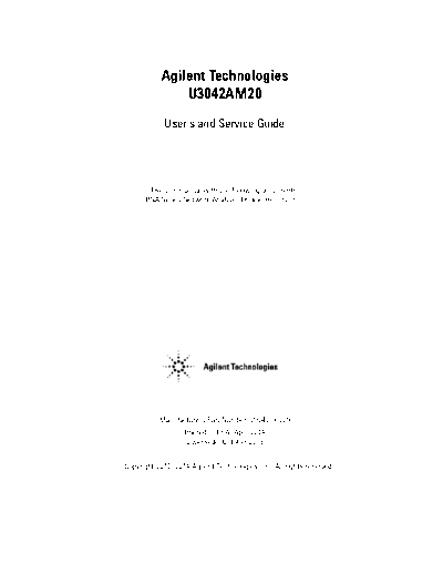 U3042AM20 User_2527s and Service Guide U3042-90009 c20140410 [90]