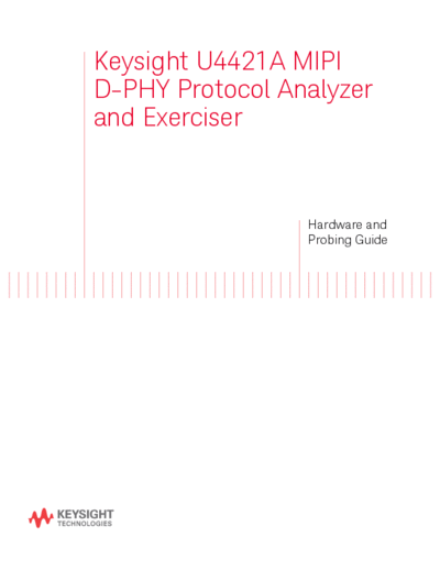 U4421-97001 U4421A MIPI D-PHY Protocol Analyzer and Exerciser Hardware and Probing Guide [48]