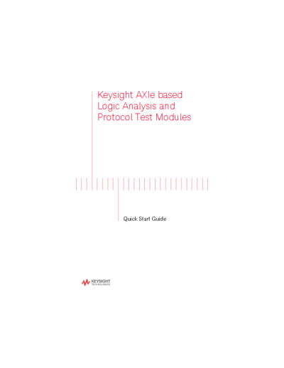 U4000-97002 Keysight AXIe Based Logic Analysis and Protocol Test Modules Quick Start Guide c20140819 [38]