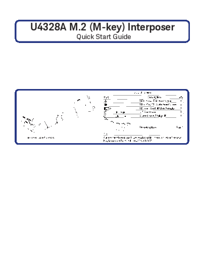 U4328-92000 U4328A M.2 (M-key) Interposer Quick Start Guide [2]