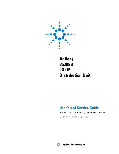 User_2527s and Service Guide for 85309B Lo IF Distribution 85309-90082 [19]