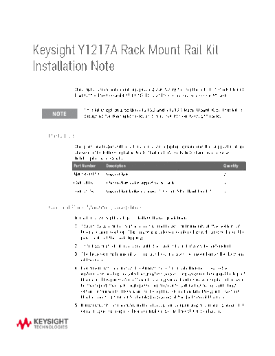 Y1217-90001 Y1217A Rack Mount Rail Kit - Installation Note c20140923 [4]