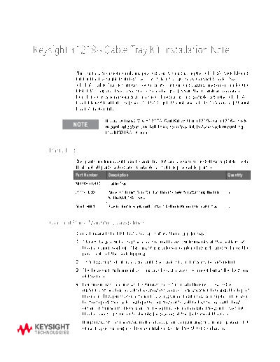 Y1218-90001 Y1218A Cable Tray Kit - Installation Note c20140923 [4]