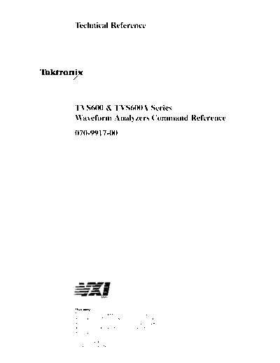 TEK TVS 621_252C 621A_252C 625_252C 625A_252C 641_252C 641A_252C 645_252C 645A Technical Reference
