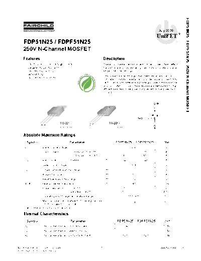 fdp51n25_fdpf51n25