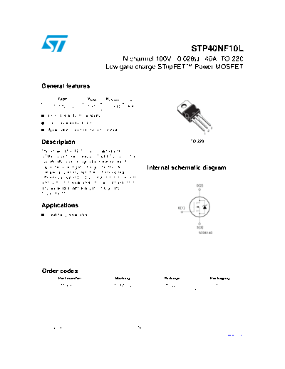 stp40nf10l