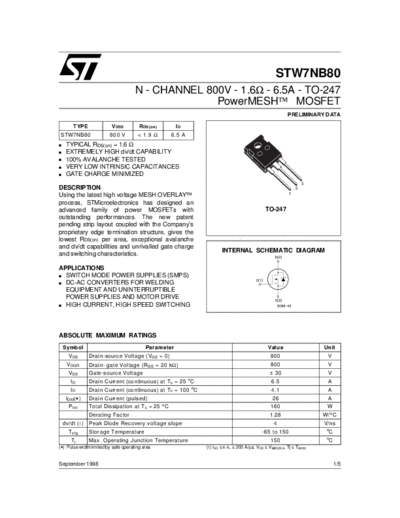 stw7nb80-
