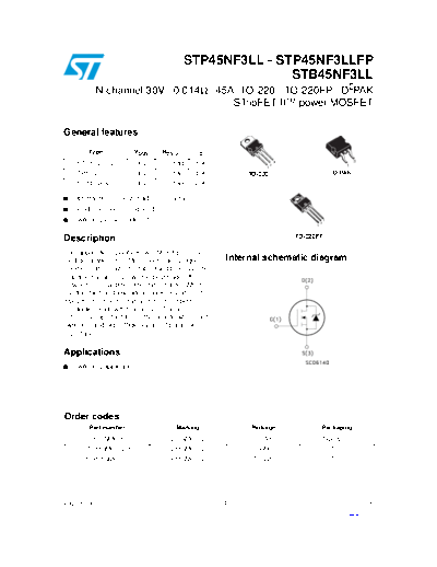 stp45nf3ll_stb45nf3ll