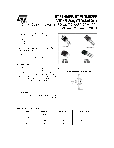 stp8nm60,std5nm60