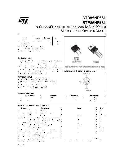 stb85nf55l