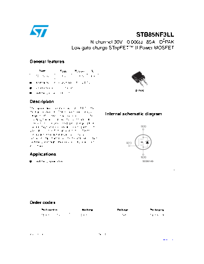 stb85nf3ll