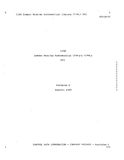 C180_Common_Modules_Mathematical_Library_ERS_Aug85