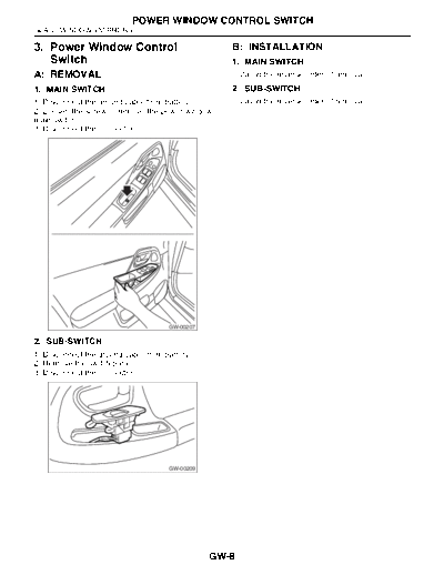 03. Power Window Control Switch