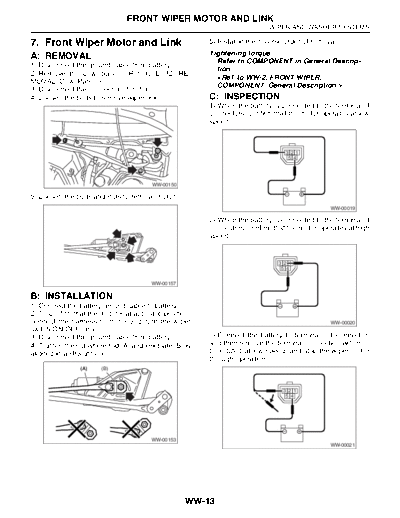 07. Front Wiper Motor and Link