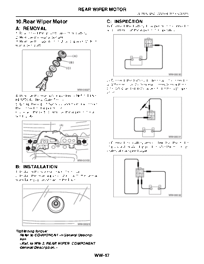 10. Rear Wiper Motor