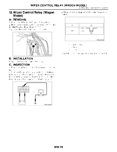 12. Wiper Control Relay (Wagon Model)