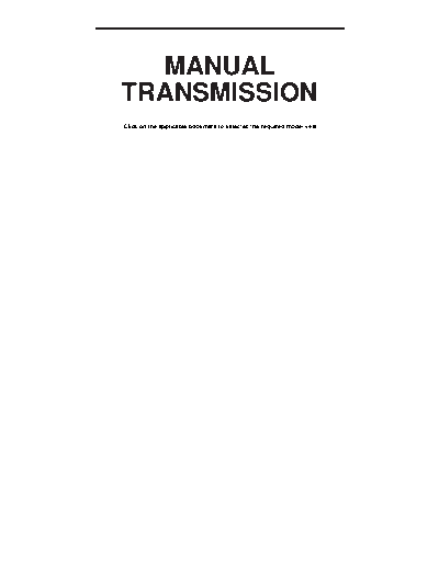 22 MANUAL TRANSMISSION