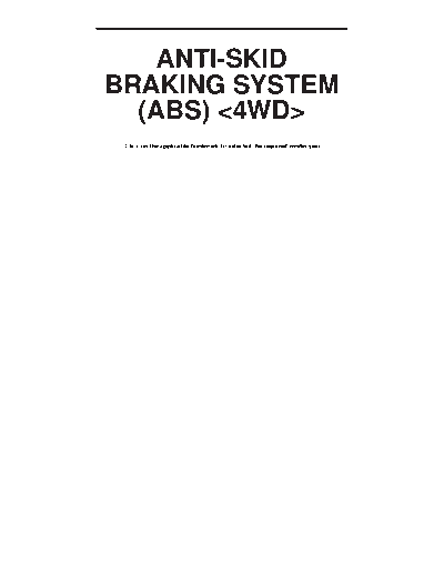 35B ANTI-SKID BRAKING SYSTEM (ABS) 4WD