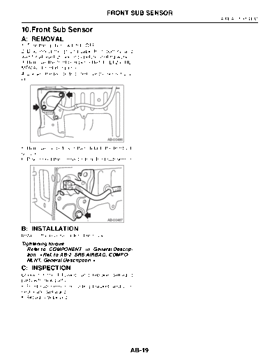 10. Front Sub Sensor