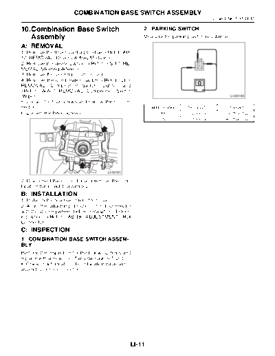 10. Combination Base Switch Assembly