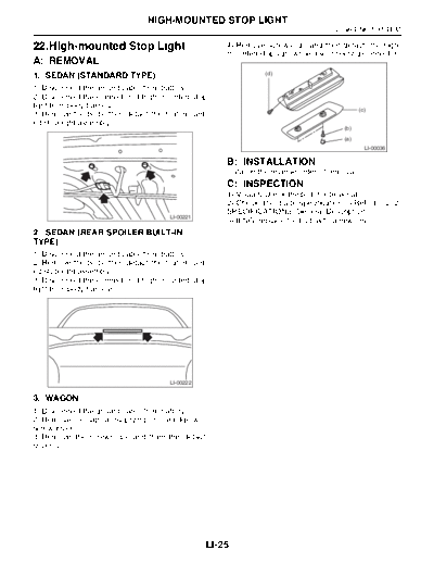 22. High-mounted Stop Light