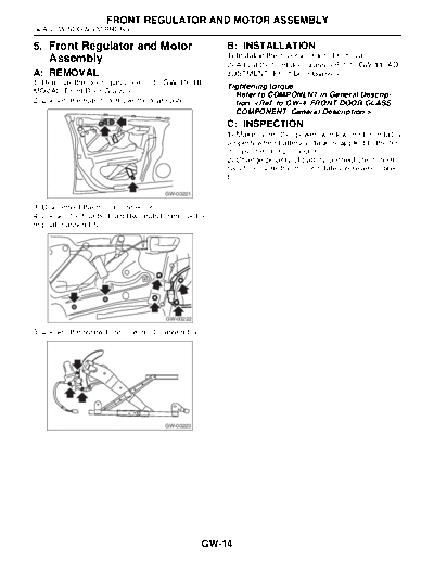 05. Front Regulator and Motor Assembly