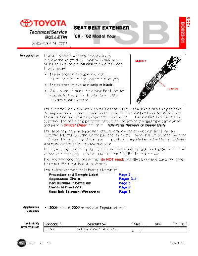 bo023tis Seat Belt Extender
