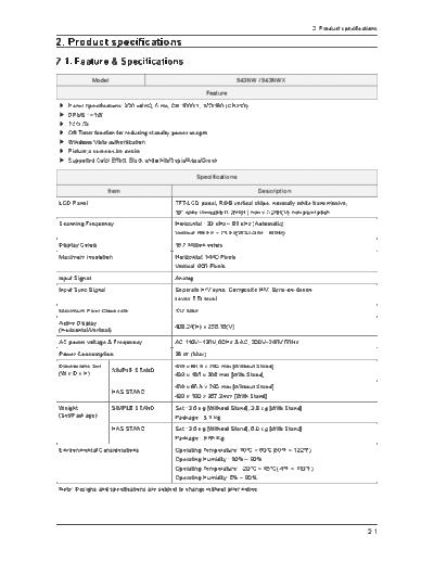Product Specification