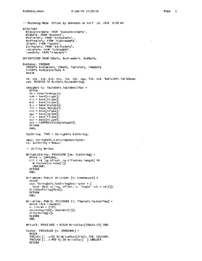 BcdDebug.mesa_Sep78