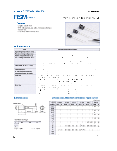 Partsnic [radial thru-hole ] RSM Series