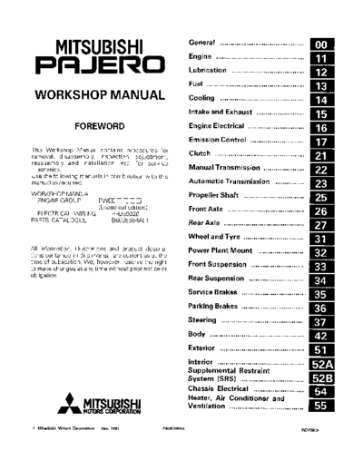 PWJE9086_PAJERO_ABCDE_CHASSIS_COVER
