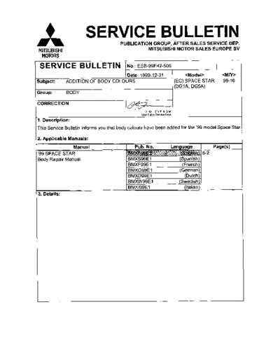 SERVICE BULLETIN NoESB-99E42-506