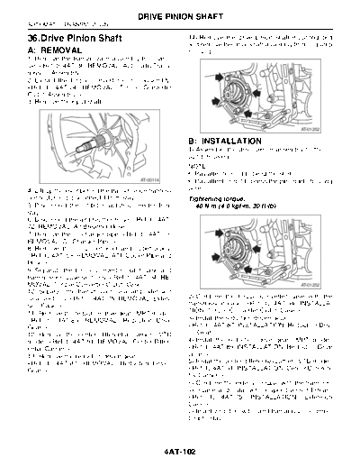 36. Drive Pinion Shaft