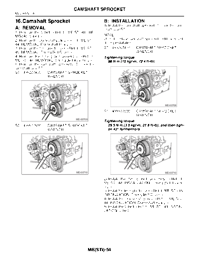 16. Camshaft Sprocket
