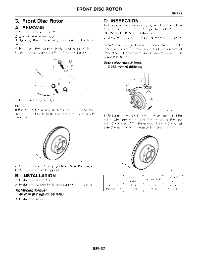 Front Disc Rotor