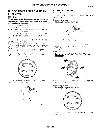 Rear Drum Brake Assembly