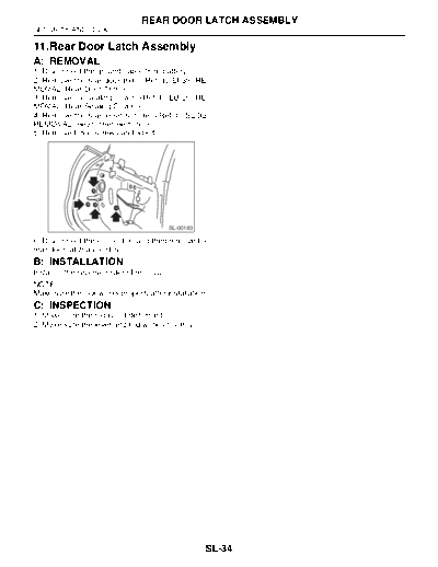 11. Rear Door Latch Assembly
