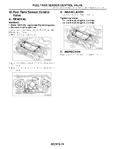 10. Fuel Tank Sensor Control Valve