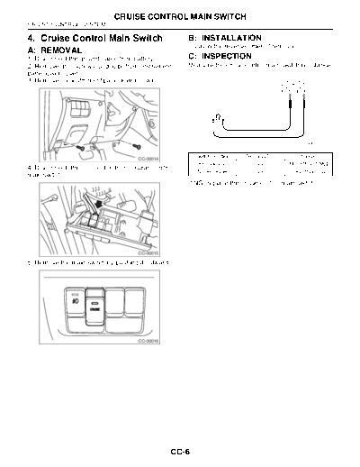 Cruise Control Main Switch