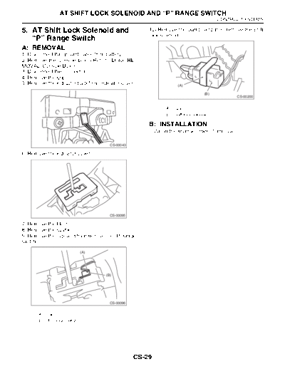 05. AT Shift Lock Solenoid and
