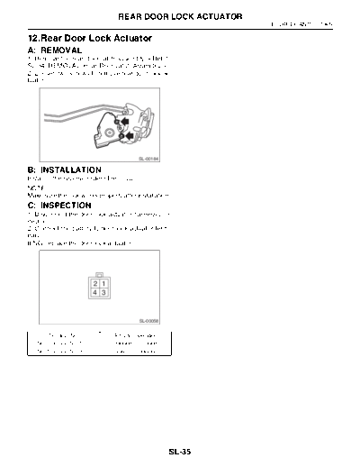 12. Rear Door Lock Actuator