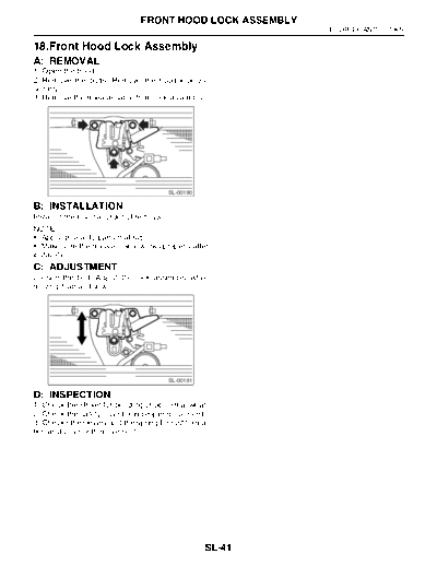 18. Front Hood Lock Assembly