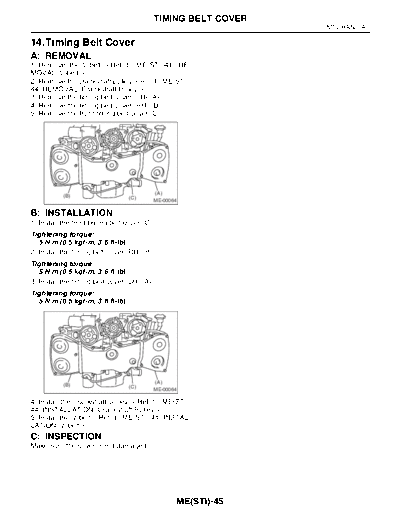 14. Timing Belt Cover