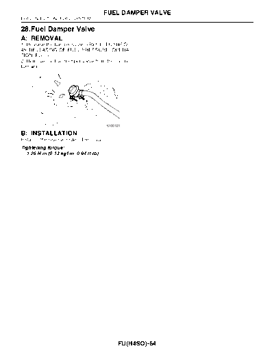 Fuel Damper Valve