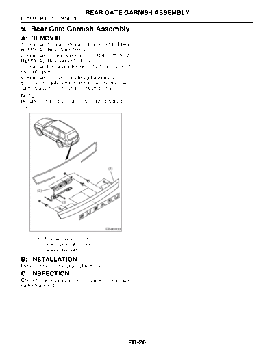 Rear Gate Garnish Assembly