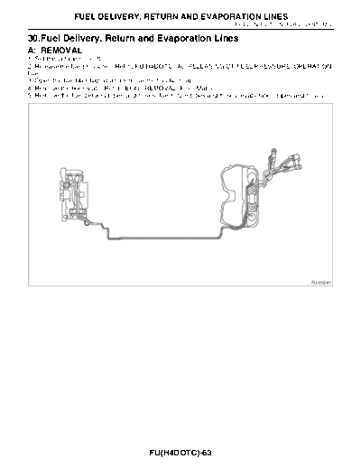 Fuel Delivery, Return and Evaporation Lines