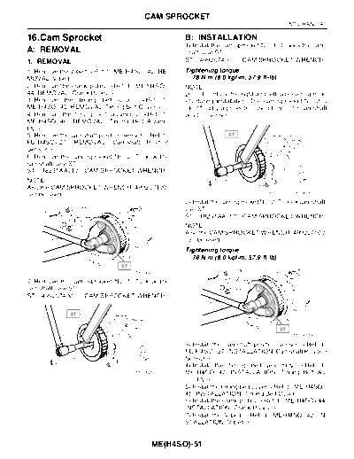 Cam Sprocket