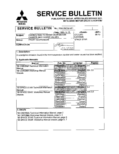 SERVICE BULLETIN NoESB-99E33-501